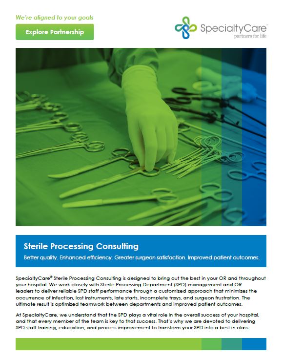 Sterile Processing Consulting